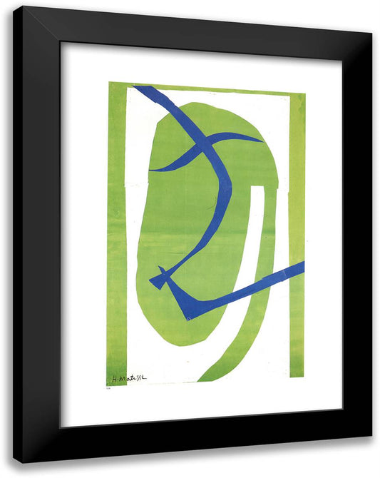 Japanese Mask 18x24 Black Modern Wood Framed Art Print Poster by Matisse, Henri