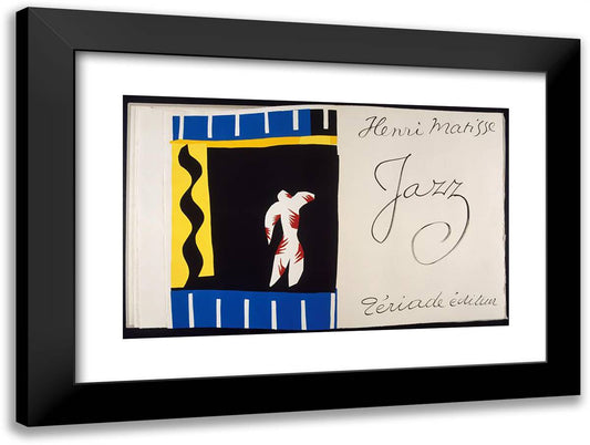 Jazz Book 24x18 Black Modern Wood Framed Art Print Poster by Matisse, Henri