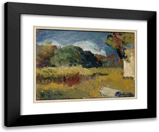 Landscape of Corsica 24x20 Black Modern Wood Framed Art Print Poster by Matisse, Henri