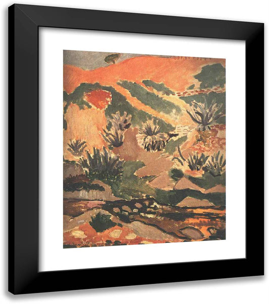 Landscape with Brook (Brook with Aloes) 20x23 Black Modern Wood Framed Art Print Poster by Matisse, Henri