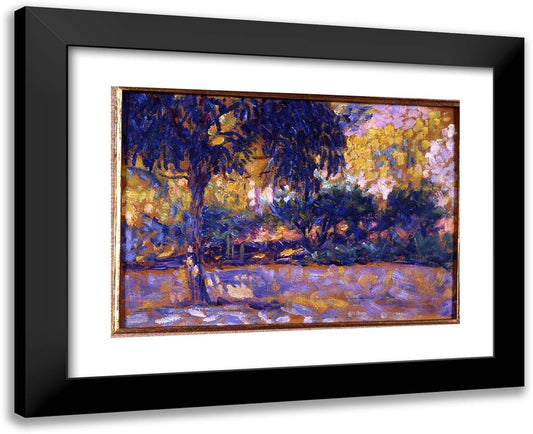 Landscape with Eucalyptus Trees and River. Trees in Front of a River 24x20 Black Modern Wood Framed Art Print Poster by Matisse, Henri
