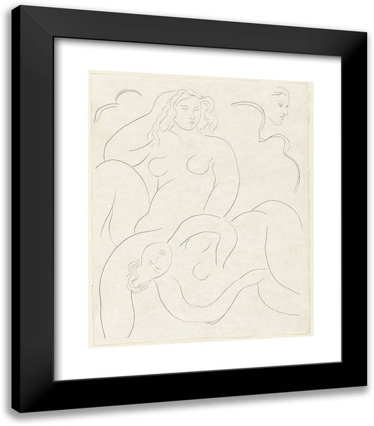 L'Apres-Midi D'Un Faune Egloue Plate Fourteen from Poesies De Mallarma 20x23 Black Modern Wood Framed Art Print Poster by Matisse, Henri