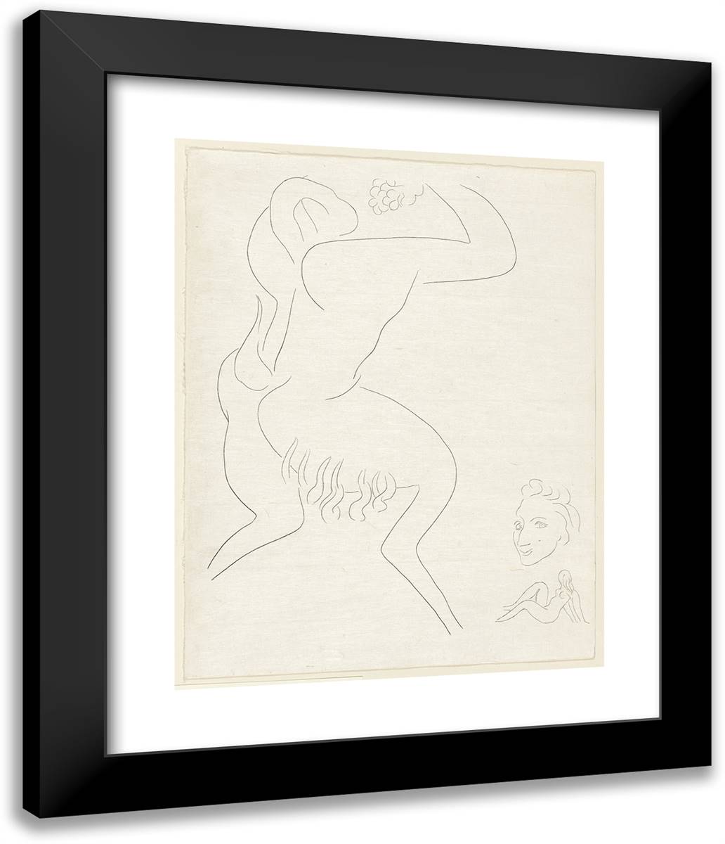 L'Apres-Midi D'Un Faune Le Faune IV, Plate Eighteen from Poesies De Mallarma 20x24 Black Modern Wood Framed Art Print Poster by Matisse, Henri