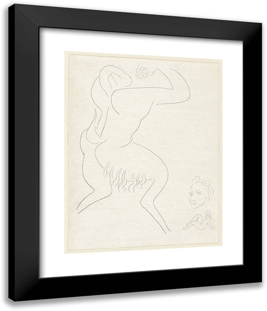 L'Apres-Midi D'Un Faune Le Faune IV, Plate Eighteen from Poesies De Mallarma 20x24 Black Modern Wood Framed Art Print Poster by Matisse, Henri