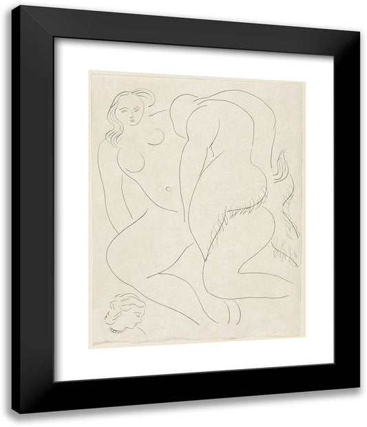 L'Apres-Midi D'Un Faune Le Faune Lll, Plate Seventeen from Poesies De Mallarma 20x24 Black Modern Wood Framed Art Print Poster by Matisse, Henri