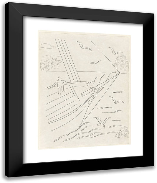 L'Azur, Plate Nine from Poesies De Mallarma 20x24 Black Modern Wood Framed Art Print Poster by Matisse, Henri