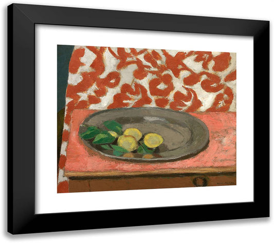 Lemons on a Pewter Plate 23x20 Black Modern Wood Framed Art Print Poster by Matisse, Henri
