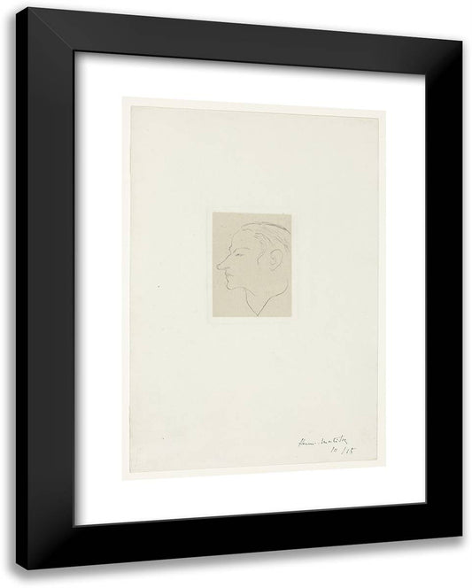 Madame Derain 19x24 Black Modern Wood Framed Art Print Poster by Matisse, Henri