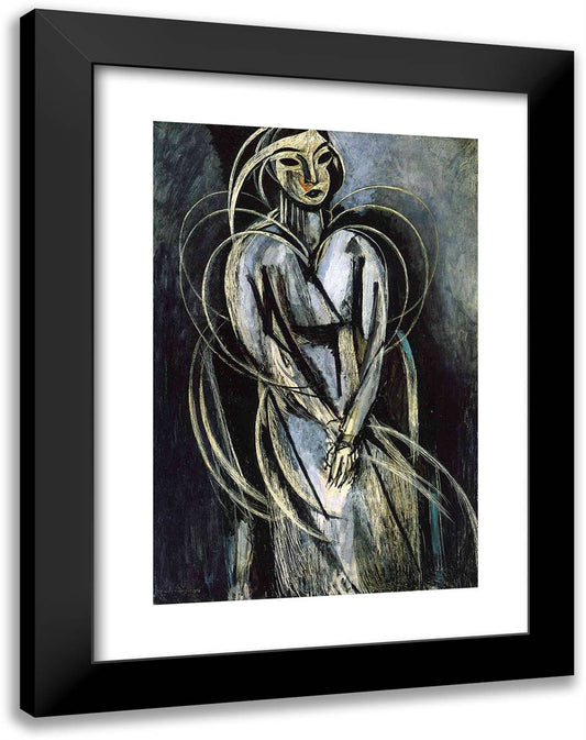 Madame Yvonne Landsberg 18x24 Black Modern Wood Framed Art Print Poster by Matisse, Henri