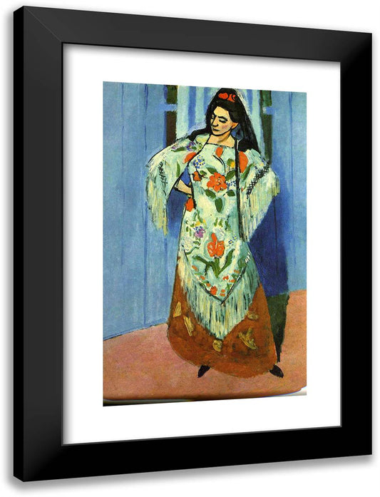Manila Shawl 18x24 Black Modern Wood Framed Art Print Poster by Matisse, Henri