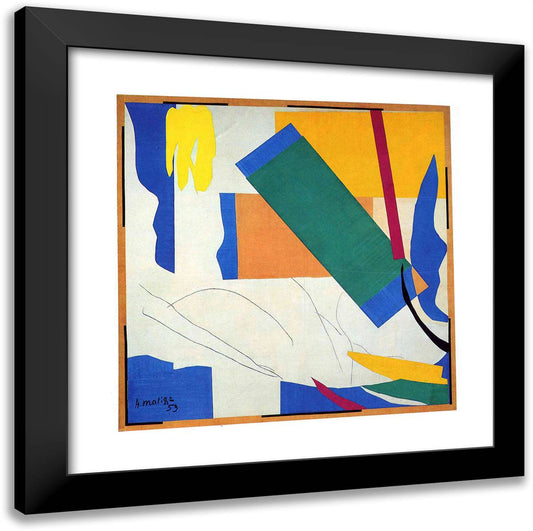 Memory of Oceania  20x20 Black Modern Wood Framed Art Print Poster by Matisse, Henri