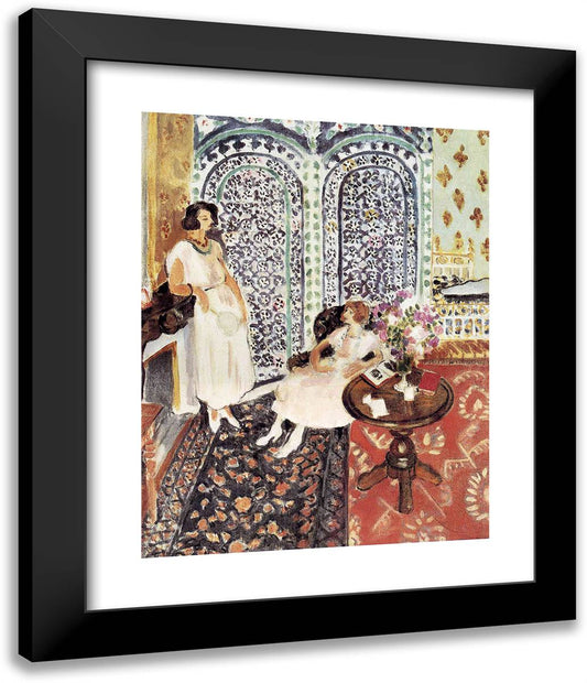 Moorish Screen 20x24 Black Modern Wood Framed Art Print Poster by Matisse, Henri
