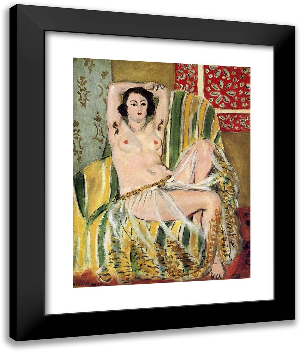 Moorish Woman with Upheld Arms 20x24 Black Modern Wood Framed Art Print Poster by Matisse, Henri