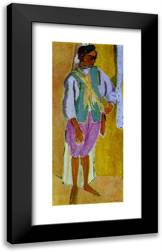 Moroccan Amido  14x24 Black Modern Wood Framed Art Print Poster by Matisse, Henri