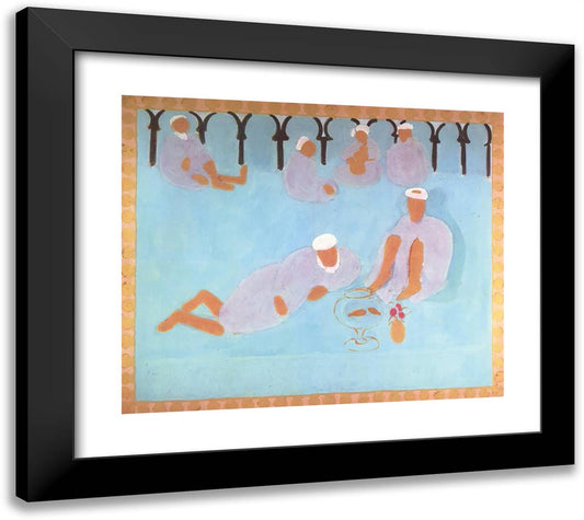 Moroccan Cafe 22x20 Black Modern Wood Framed Art Print Poster by Matisse, Henri