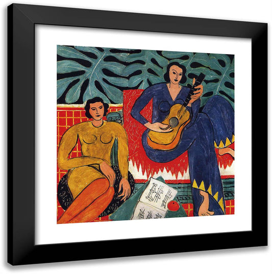 Music 20x20 Black Modern Wood Framed Art Print Poster by Matisse, Henri