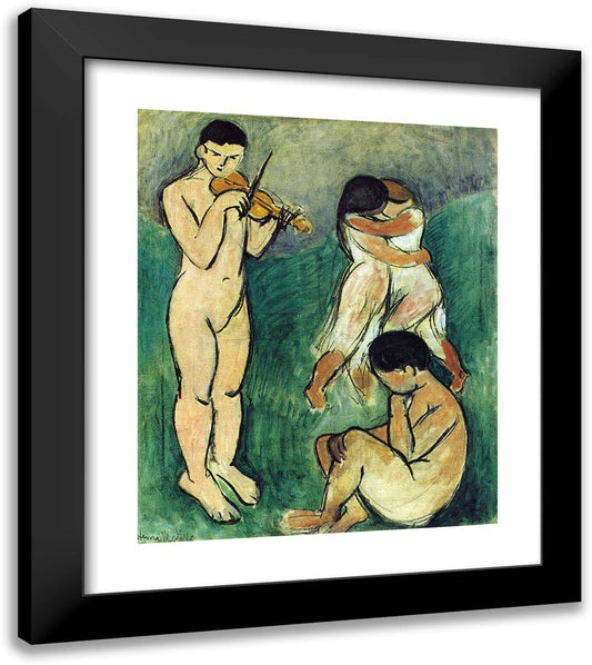 Music (Sketch) 20x23 Black Modern Wood Framed Art Print Poster by Matisse, Henri
