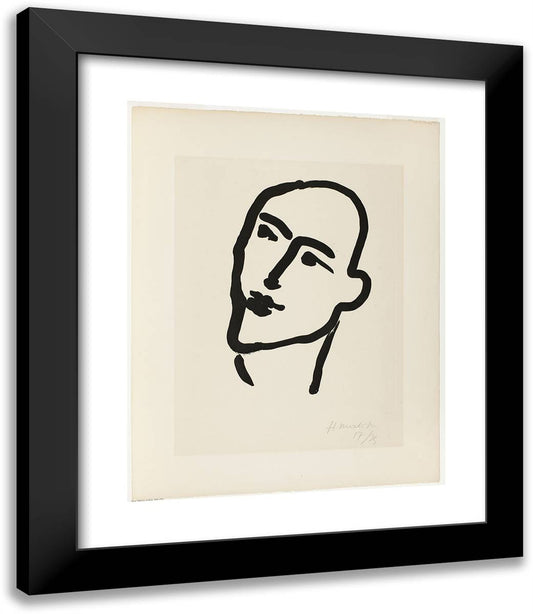 Nadia. Mask 20x23 Black Modern Wood Framed Art Print Poster by Matisse, Henri