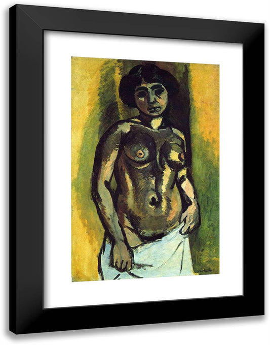 Nude (Black and Gold) 18x24 Black Modern Wood Framed Art Print Poster by Matisse, Henri