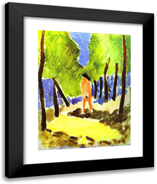 Nude in Sunlit Landscape 20x24 Black Modern Wood Framed Art Print Poster by Matisse, Henri