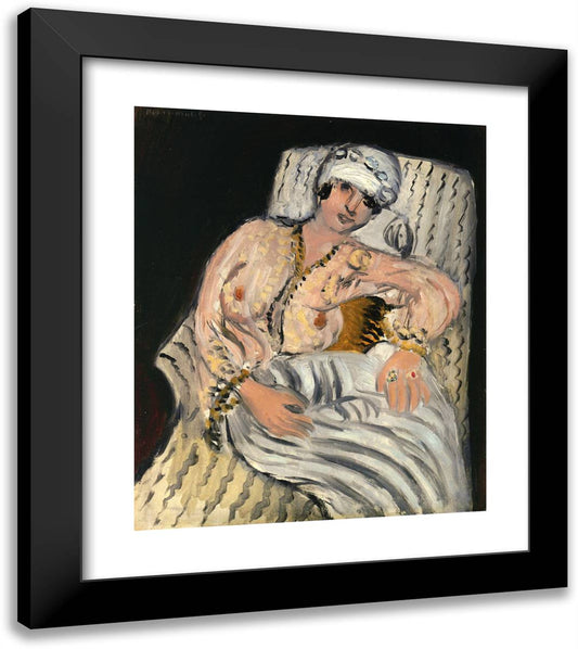 Odalisque 20x23 Black Modern Wood Framed Art Print Poster by Matisse, Henri