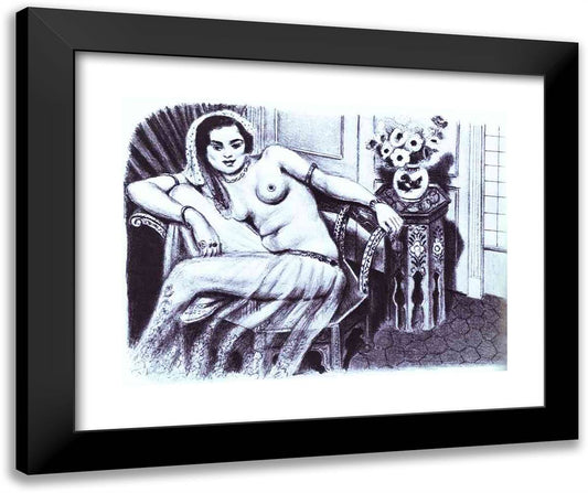 Odalisque in a Gauze Skirt 24x20 Black Modern Wood Framed Art Print Poster by Matisse, Henri