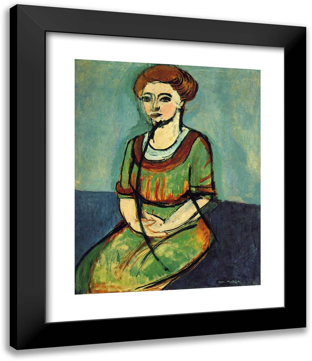 Olga Merson  20x24 Black Modern Wood Framed Art Print Poster by Matisse, Henri