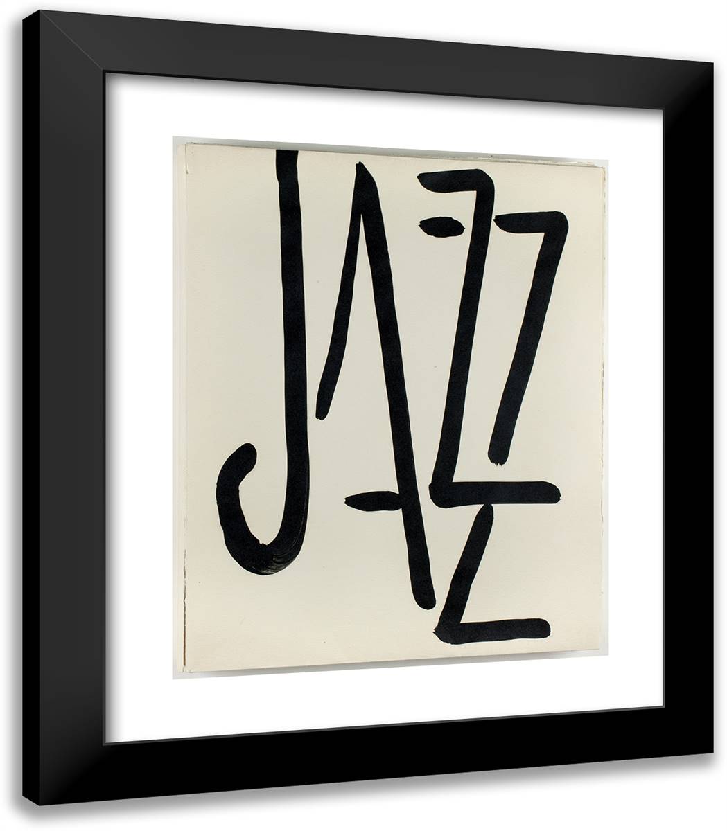 Paper Wrapper, from Jazz 20x23 Black Modern Wood Framed Art Print Poster by Matisse, Henri