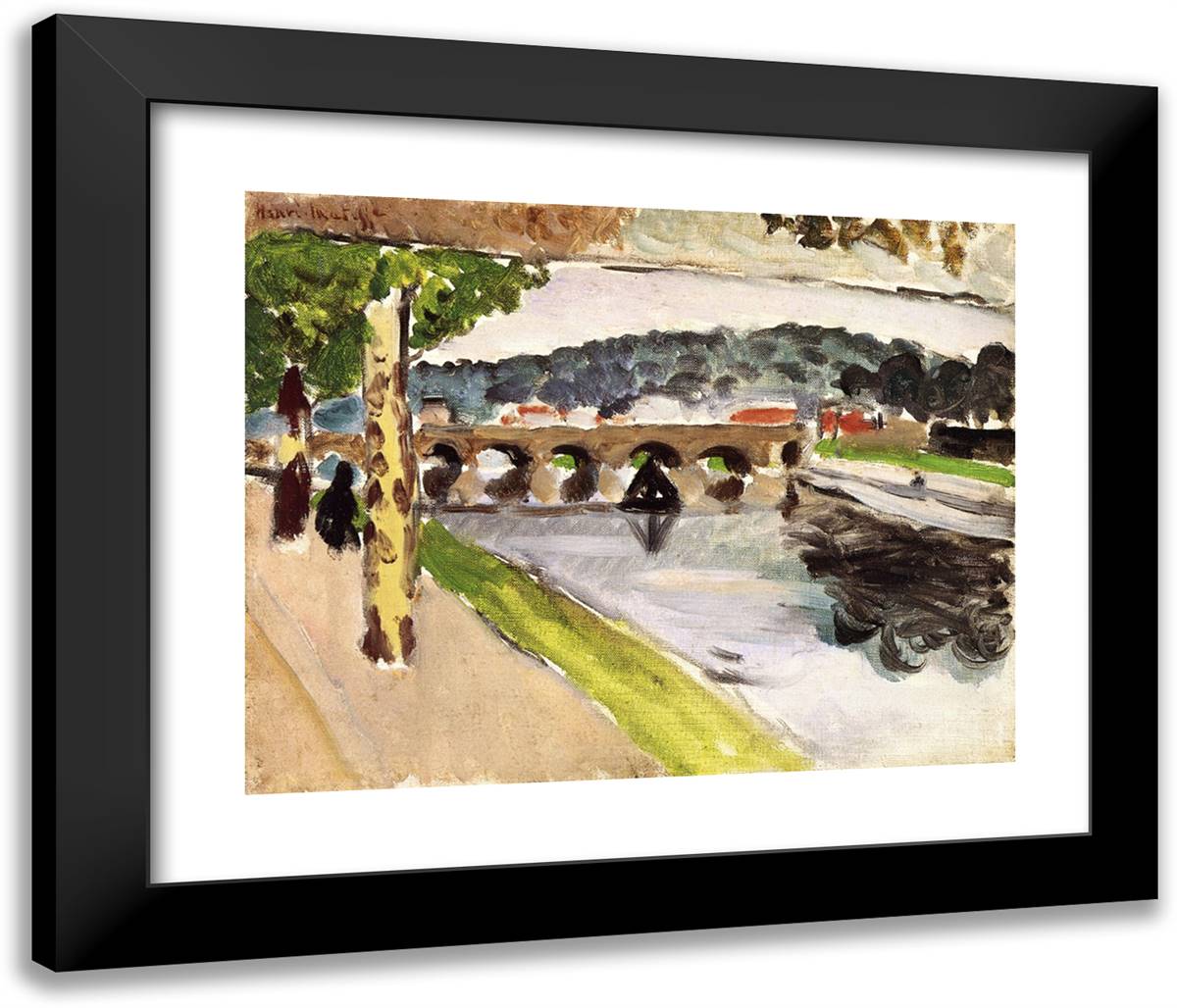 Parade, Platanes 24x20 Black Modern Wood Framed Art Print Poster by Matisse, Henri