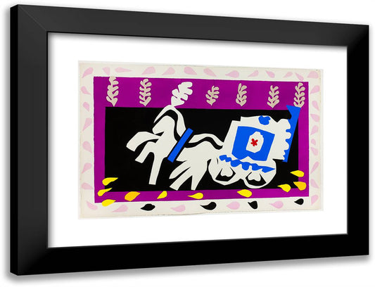 Pierrot's Funeral, from Jazz 24x18 Black Modern Wood Framed Art Print Poster by Matisse, Henri