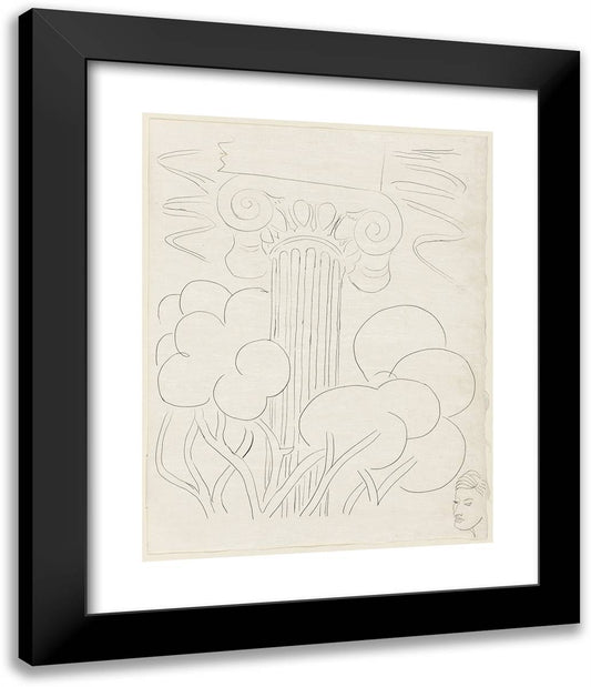 Plusieurs Sonnets a La Nue Accablante..., Plate 29 from Poesies De Mallarma 20x24 Black Modern Wood Framed Art Print Poster by Matisse, Henri