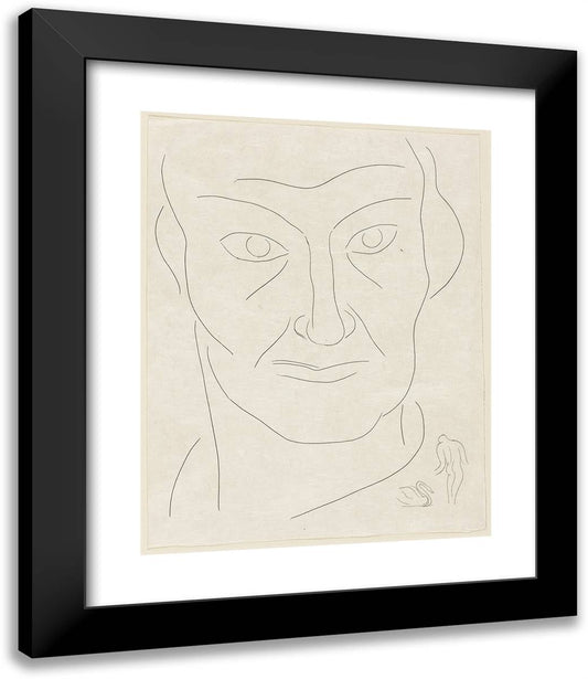 Plusieurs Sonnets Le Tombeau De Charles Baudelaire, Plate 27 from Poesies De Mallarma 20x24 Black Modern Wood Framed Art Print Poster by Matisse, Henri