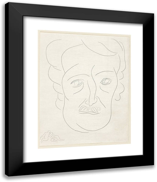 Plusieurs Sonnets Le Tombeau D'Edgar Poe, Plate 26 from Poesies De Mallarma 20x24 Black Modern Wood Framed Art Print Poster by Matisse, Henri