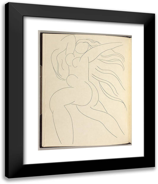 Poasies 20x24 Black Modern Wood Framed Art Print Poster by Matisse, Henri