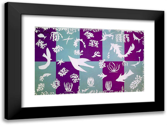 Polynesia, La Mer 24x18 Black Modern Wood Framed Art Print Poster by Matisse, Henri