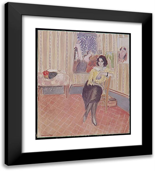 Portrait of His Daughter Margaret 20x22 Black Modern Wood Framed Art Print Poster by Matisse, Henri