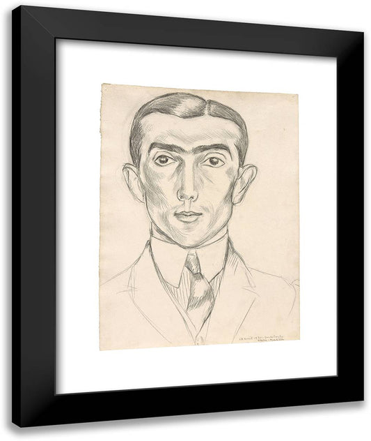 Portrait of Laonide Massine 20x24 Black Modern Wood Framed Art Print Poster by Matisse, Henri