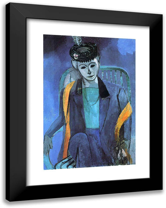 Portrait of Mme. Matisse  18x24 Black Modern Wood Framed Art Print Poster by Matisse, Henri