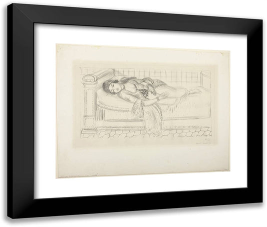 Reclining Figure 24x20 Black Modern Wood Framed Art Print Poster by Matisse, Henri
