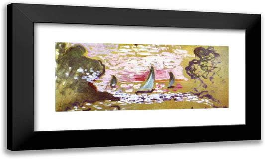 Sailboats 24x14 Black Modern Wood Framed Art Print Poster by Matisse, Henri