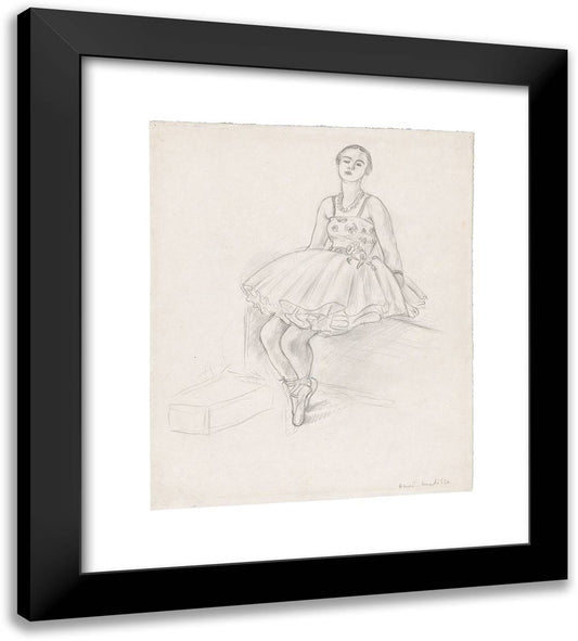 Seated Dancer 20x22 Black Modern Wood Framed Art Print Poster by Matisse, Henri
