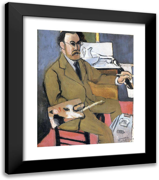 Self Portrait  20x23 Black Modern Wood Framed Art Print Poster by Matisse, Henri