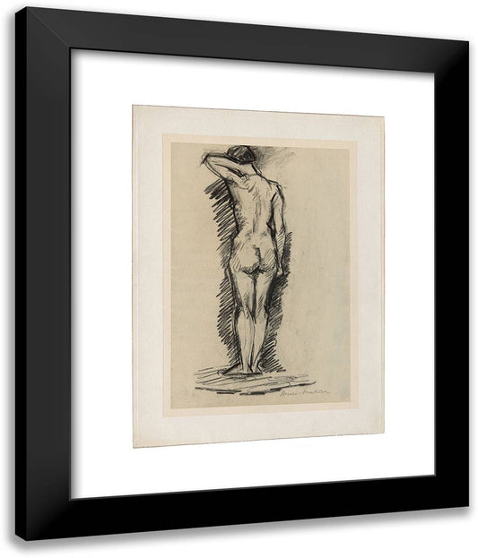 Standing Female Nude Seen from the Back 20x24 Black Modern Wood Framed Art Print Poster by Matisse, Henri
