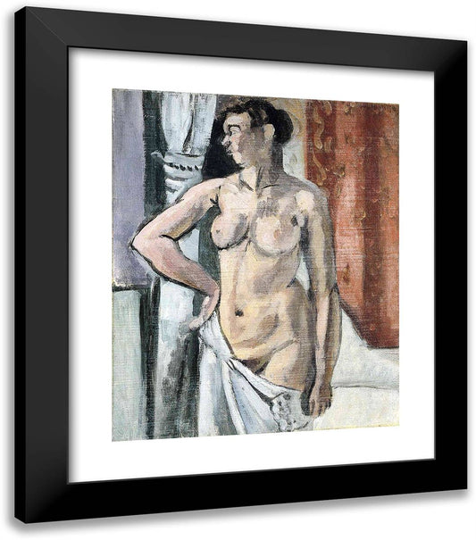 Standing Nude 20x23 Black Modern Wood Framed Art Print Poster by Matisse, Henri