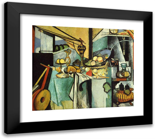 Still Life After Jan Davidsz. De Heem's 'La Desserte' 22x20 Black Modern Wood Framed Art Print Poster by Matisse, Henri