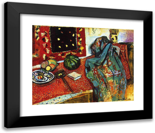 Still Life with a Red Rug  23x20 Black Modern Wood Framed Art Print Poster by Matisse, Henri