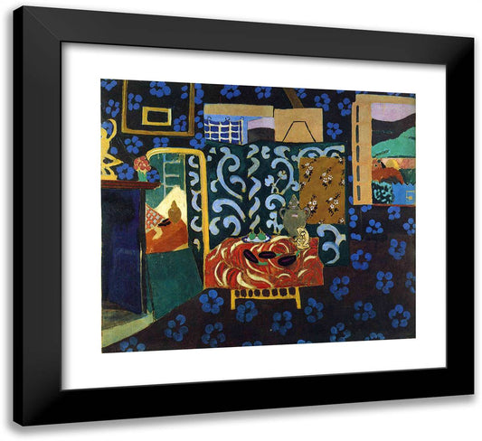 Still Life with Aubergines 22x20 Black Modern Wood Framed Art Print Poster by Matisse, Henri