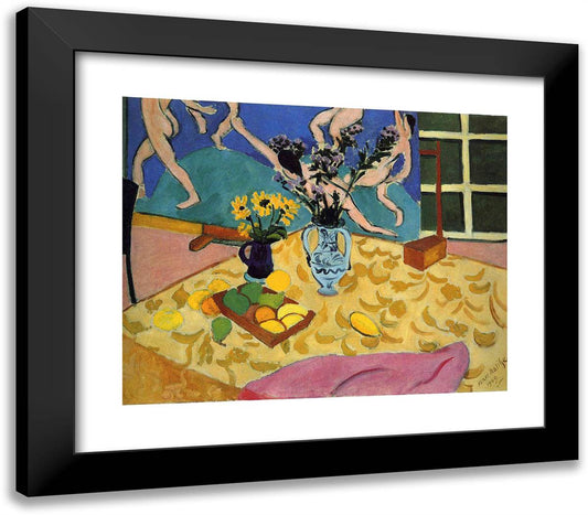 Still Life with 'Dance'  23x20 Black Modern Wood Framed Art Print Poster by Matisse, Henri
