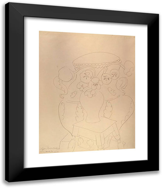 Still Life with Two Vases 20x24 Black Modern Wood Framed Art Print Poster by Matisse, Henri
