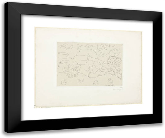 Study of Nude, Reversed 24x20 Black Modern Wood Framed Art Print Poster by Matisse, Henri